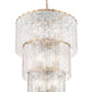 Z-Lite Glacier 28" 12-Light Modern Gold Clear Glass Shade Chandelier