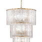 Z-Lite Glacier 28" 12-Light Modern Gold Clear Glass Shade Chandelier