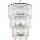 Z-Lite Glacier 31" 18-Light Matte Black Steel Clear Glass Shade Chandelier