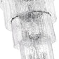 Z-Lite Glacier 31" 18-Light Matte Black Steel Clear Glass Shade Chandelier