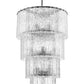 Z-Lite Glacier 31" 18-Light Matte Black Steel Clear Glass Shade Chandelier