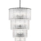 Z-Lite Glacier 31" 18-Light Matte Black Steel Clear Glass Shade Chandelier