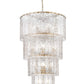 Z-Lite Glacier 31" 18-Light Modern Gold Steel Clear Glass Shade Chandelier