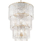 Z-Lite Glacier 31" 18-Light Modern Gold Steel Clear Glass Shade Chandelier