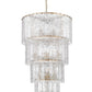 Z-Lite Glacier 31" 18-Light Modern Gold Steel Clear Glass Shade Chandelier