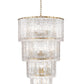 Z-Lite Glacier 31" 18-Light Modern Gold Steel Clear Glass Shade Chandelier