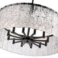 Z-Lite Glacier 33" 12-Light Matte Black Pendant Light With Clear Glass Shade