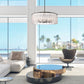 Z-Lite Glacier 33" 12-Light Matte Black Pendant Light With Clear Glass Shade