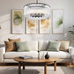 Z-Lite Glacier 33" 12-Light Matte Black Steel Clear Glass Shade Pendant Light
