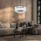 Z-Lite Glacier 33" 12-Light Matte Black Steel Clear Glass Shade Pendant Light