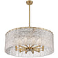 Z-Lite Glacier 33" 12-Light Modern Gold Pendant Light With Clear Glass Shade