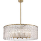Z-Lite Glacier 33" 12-Light Modern Gold Pendant Light With Clear Glass Shade