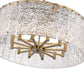 Z-Lite Glacier 33" 12-Light Modern Gold Pendant Light With Clear Glass Shade