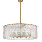 Z-Lite Glacier 33" 12-Light Modern Gold Pendant Light With Clear Glass Shade