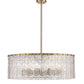 Z-Lite Glacier 33" 12-Light Modern Gold Pendant Light With Clear Glass Shade