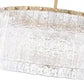 Z-Lite Glacier 33" 12-Light Modern Gold Steel Clear Glass Shade Pendant Light