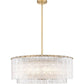 Z-Lite Glacier 33" 12-Light Modern Gold Steel Clear Glass Shade Pendant Light