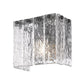Z-Lite Glacier 8" 1-Light Matte Black Clear Glass Shade Wall Sconce