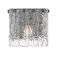 Z-Lite Glacier 8" 1-Light Matte Black Clear Glass Shade Wall Sconce