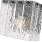 Z-Lite Glacier 8" 1-Light Matte Black Clear Glass Shade Wall Sconce