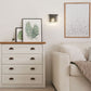 Z-Lite Glacier 8" 1-Light Matte Black Clear Glass Shade Wall Sconce