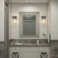 Z-Lite Glacier 8" 1-Light Matte Black Clear Glass Shade Wall Sconce