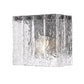 Z-Lite Glacier 8" 1-Light Matte Black Clear Glass Shade Wall Sconce