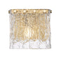 Z-Lite Glacier 8" 1-Light Modern Gold Clear Glass Shade Wall Sconce