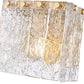 Z-Lite Glacier 8" 1-Light Modern Gold Clear Glass Shade Wall Sconce