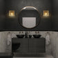 Z-Lite Glacier 8" 1-Light Modern Gold Clear Glass Shade Wall Sconce