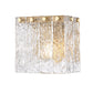 Z-Lite Glacier 8" 1-Light Modern Gold Clear Glass Shade Wall Sconce