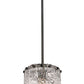 Z-Lite Glacier 9" 1-Light Matte Black Pendant Light With Clear Glass Shade
