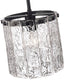 Z-Lite Glacier 9" 1-Light Matte Black Pendant Light With Clear Glass Shade