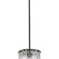 Z-Lite Glacier 9" 1-Light Matte Black Pendant Light With Clear Glass Shade