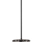 Z-Lite Glacier 9" 1-Light Matte Black Pendant Light With Clear Glass Shade