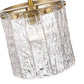 Z-Lite Glacier 9" 1-Light Modern Gold Pendant Light With Clear Glass Shade