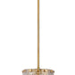 Z-Lite Glacier 9" 1-Light Modern Gold Pendant Light With Clear Glass Shade