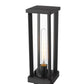 Z-Lite Glenwood 6" 1-Light Black Outdoor Post Mount Fixture With Clear Glass Shade