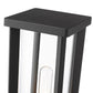 Z-Lite Glenwood 6" 1-Light Black Outdoor Post Mount Fixture With Clear Glass Shade