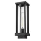 Z-Lite Glenwood 6" 1-Light Black Outdoor Post Mount Fixture With Clear Glass Shade