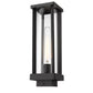 Z-Lite Glenwood 6" 1-Light Black Outdoor Post Mount Fixture With Clear Glass Shade
