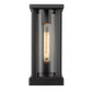 Z-Lite Glenwood 6" W x 13" H 1-Light Black Aluminum Outdoor Wall Sconce With Clear Glass Shade