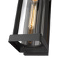 Z-Lite Glenwood 6" W x 13" H 1-Light Black Aluminum Outdoor Wall Sconce With Clear Glass Shade
