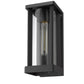 Z-Lite Glenwood 6" W x 13" H 1-Light Black Aluminum Outdoor Wall Sconce With Clear Glass Shade