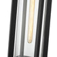 Z-Lite Glenwood 8" 1-Light Black Aluminum Outdoor Chain Mount Ceiling Fixture With Clear Glass Shade