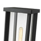 Z-Lite Glenwood 8" 1-Light Black Outdoor Post Mount Fixture With Clear Glass Shade