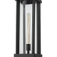 Z-Lite Glenwood 8" 1-Light Black Outdoor Post Mount Fixture With Clear Glass Shade