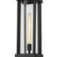 Z-Lite Glenwood 8" 1-Light Black Outdoor Post Mount Fixture With Clear Glass Shade