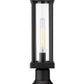 Z-Lite Glenwood 8" W x 16" H 1-Light Black Outdoor Pier Mounted Fixture and Round Pier Mount Hardware With Clear Glass Shade