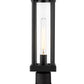 Z-Lite Glenwood 8" W x 16" H 1-Light Black Outdoor Pier Mounted Fixture and Square Pier Mount Hardware With Clear Glass Shade